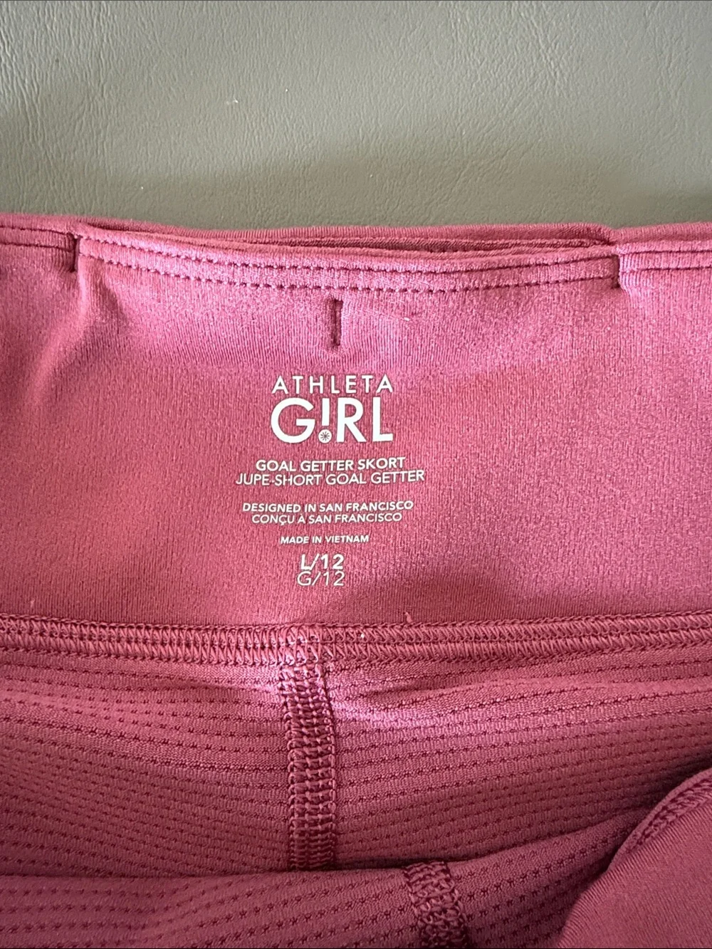 Athleta Girl Goal Getter Skort Jupe Short Size 12